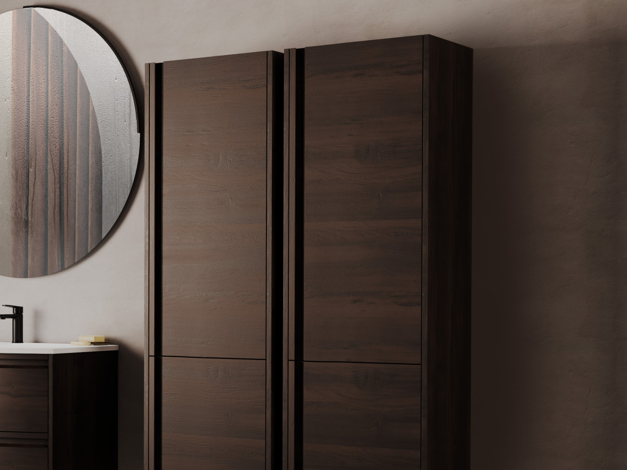 Долен шкаф за баня JOY 100 см, Dark OAK