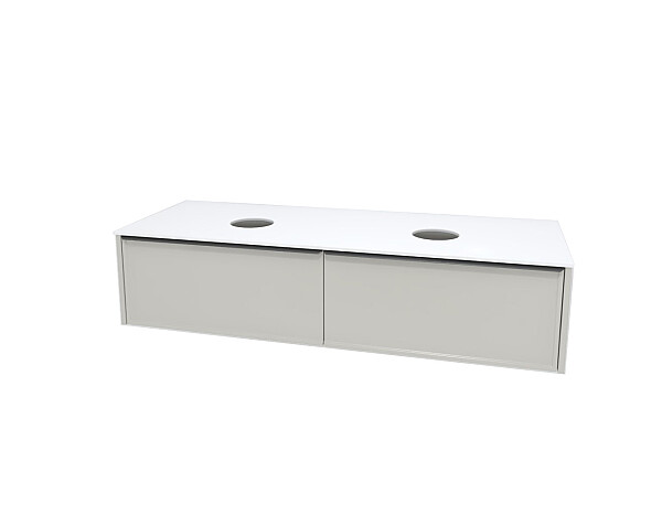 Долен шкаф за баня ORPHIA 140 см, без купи, цвят Light Grey