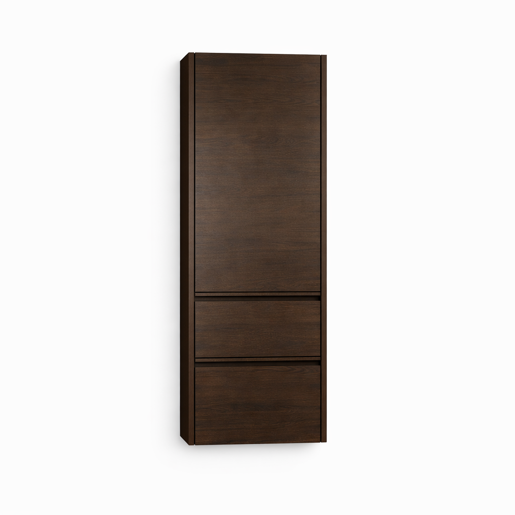 Шкаф колона JOY с две чекмеджета, цвят Dark OAK